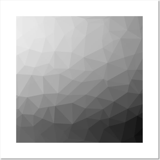 Grey Gradient Geometric Mesh Pattern Wall Art by PLdesign